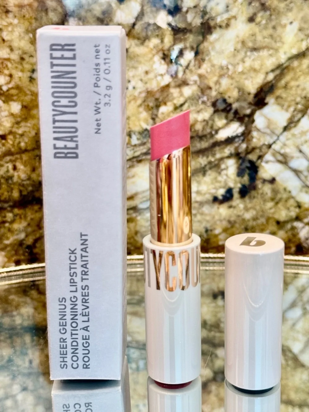 Beautycounter Sheer Genius Conditioning Lipstick In Petal Clean Beauty Vegan - Picture 1 of 8